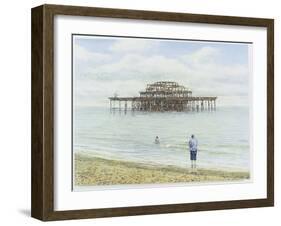 Brighton West Pier, 2004-Tom Young-Framed Giclee Print