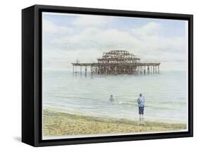 Brighton West Pier, 2004-Tom Young-Framed Stretched Canvas