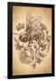 Brigid Ashwood - Sepia Bee and Rose-Trends International-Framed Poster