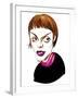 Brigitte Fassbaender German mezzo soprano, stage director and writer; colour caricature-Neale Osborne-Framed Giclee Print