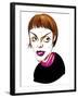 Brigitte Fassbaender German mezzo soprano, stage director and writer; colour caricature-Neale Osborne-Framed Giclee Print