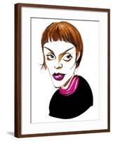Brigitte Fassbaender German mezzo soprano, stage director and writer; colour caricature-Neale Osborne-Framed Giclee Print
