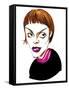 Brigitte Fassbaender German mezzo soprano, stage director and writer; colour caricature-Neale Osborne-Framed Stretched Canvas