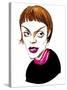 Brigitte Fassbaender German mezzo soprano, stage director and writer; colour caricature-Neale Osborne-Stretched Canvas