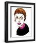 Brigitte Fassbaender German mezzo soprano, stage director and writer; colour caricature-Neale Osborne-Framed Giclee Print