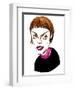 Brigitte Fassbaender German mezzo soprano, stage director and writer; colour caricature-Neale Osborne-Framed Giclee Print