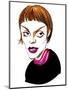 Brigitte Fassbaender German mezzo soprano, stage director and writer; colour caricature-Neale Osborne-Mounted Giclee Print