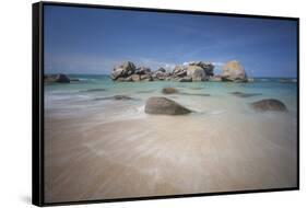 Brignogan Beach in Bretagne-Philippe Manguin-Framed Stretched Canvas