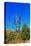 Brilliant Blue Sky with Dead Tree Silhouette Photo Poster-null-Stretched Canvas