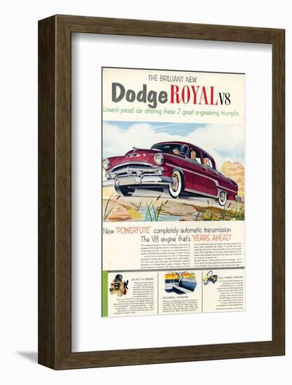 Brilliant Dodge Royal V8-null-Framed Art Print