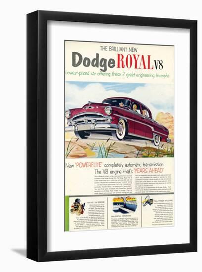 Brilliant Dodge Royal V8-null-Framed Art Print