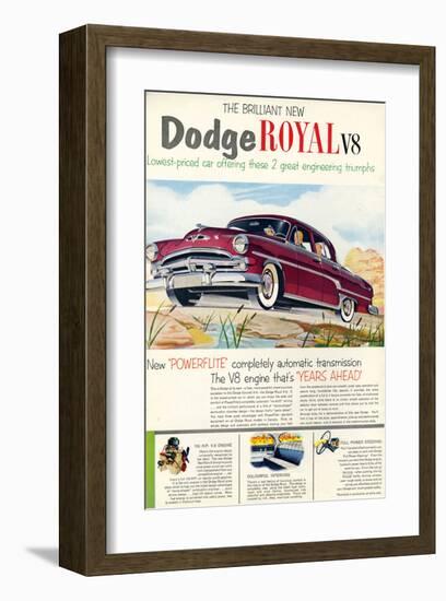 Brilliant Dodge Royal V8-null-Framed Art Print