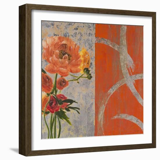 Brilliant Peonies I-Liz Jardine-Framed Art Print