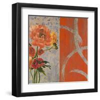 Brilliant Peonies I-Liz Jardine-Framed Art Print