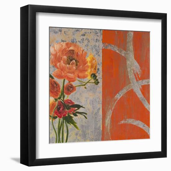 Brilliant Peonies I-Liz Jardine-Framed Art Print