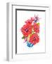 Brilliant Poppies I-Laura Marr-Framed Art Print