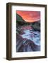 Brilliant Sunrise Sky over Swiftcurrent Falls in Glacier National Park, Montana, Usa-Chuck Haney-Framed Photographic Print