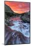 Brilliant Sunrise Sky over Swiftcurrent Falls in Glacier National Park, Montana, Usa-Chuck Haney-Mounted Photographic Print