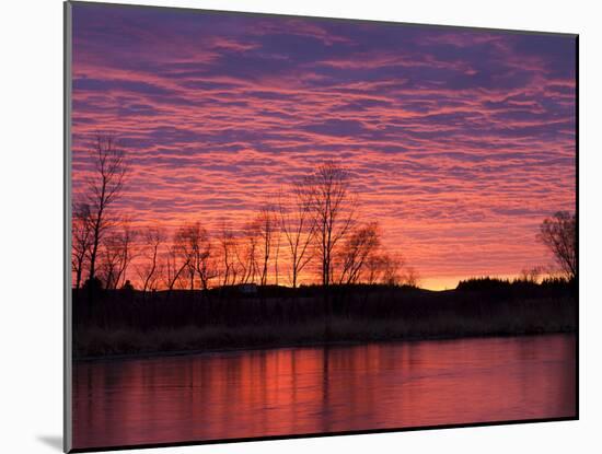 Brilliant Sunset Reflects into the Calamus River in Loup County, Nebraska, USA-Chuck Haney-Mounted Premium Photographic Print