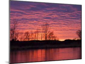 Brilliant Sunset Reflects into the Calamus River in Loup County, Nebraska, USA-Chuck Haney-Mounted Premium Photographic Print