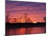 Brilliant Sunset Reflects into the Calamus River in Loup County, Nebraska, USA-Chuck Haney-Mounted Photographic Print