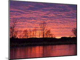 Brilliant Sunset Reflects into the Calamus River in Loup County, Nebraska, USA-Chuck Haney-Mounted Photographic Print