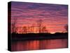 Brilliant Sunset Reflects into the Calamus River in Loup County, Nebraska, USA-Chuck Haney-Stretched Canvas