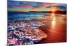 Brilliant Vacation Destination Beach Sunrise with Colorful Sand Bright Sea Foam Pink Clouds and Dis-West Coast Scapes-Mounted Photographic Print