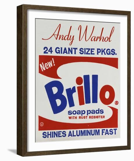 Brillo Box (detail), 1964-Andy Warhol-Framed Art Print