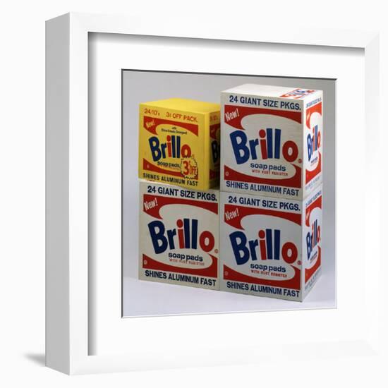 Brillo Boxes, 1963-1964-Andy Warhol-Framed Giclee Print