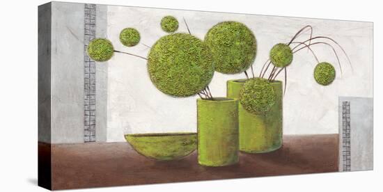 Brimming Green Balloons-Karsten Kirchner-Stretched Canvas