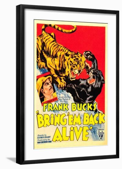 Bring 'em Back Alive, Frank Buck, 1932-null-Framed Art Print