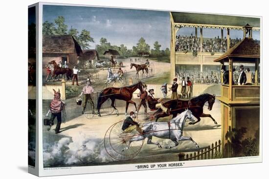 Bring Up Your Horses-Currier & Ives-Stretched Canvas