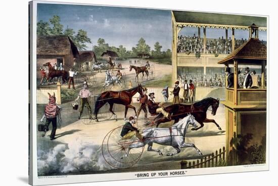Bring Up Your Horses-Currier & Ives-Stretched Canvas