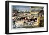 Bring Up Your Horses-Currier & Ives-Framed Premium Giclee Print