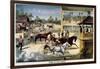 Bring Up Your Horses-Currier & Ives-Framed Giclee Print