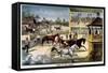 Bring Up Your Horses-Currier & Ives-Framed Stretched Canvas