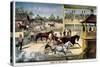 Bring Up Your Horses-Currier & Ives-Stretched Canvas