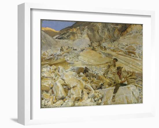 Bringing Down Marble from the Quarries to Carrara, 1911-John Singer Sargent-Framed Giclee Print