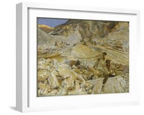 Bringing Down Marble from the Quarries to Carrara, 1911-John Singer Sargent-Framed Giclee Print