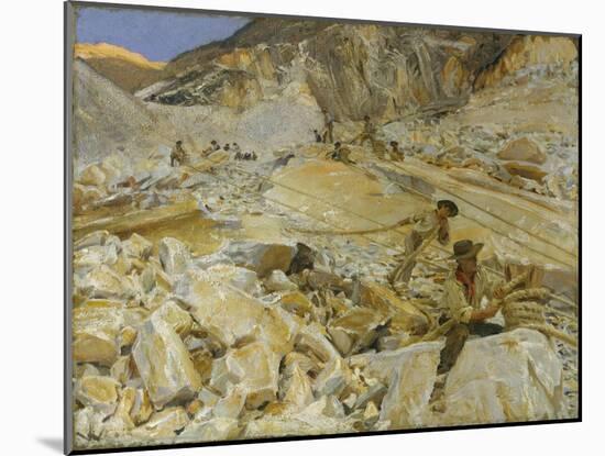 Bringing Down Marble from the Quarries to Carrara, 1911-John Singer Sargent-Mounted Giclee Print