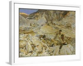 Bringing Down Marble from the Quarries to Carrara, 1911-John Singer Sargent-Framed Giclee Print