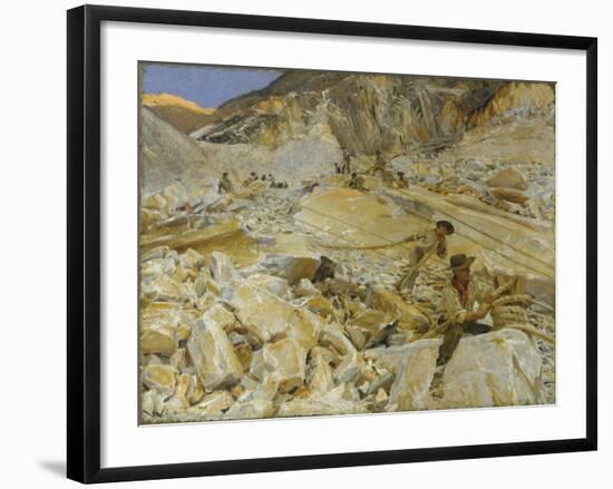 Bringing Down Marble from the Quarries to Carrara, 1911-John Singer Sargent-Framed Giclee Print