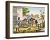 Bringing Fresh Horses out of the Stable at a Posting Inn-null-Framed Art Print