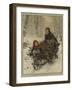 Bringing Home the Christmas Firewood-null-Framed Giclee Print
