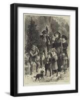 Bringing Home the Christmas Tree-null-Framed Giclee Print