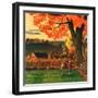 "Bringing Home the Skunk," November 15, 1947-John Falter-Framed Giclee Print