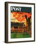 "Bringing Home the Skunk," Saturday Evening Post Cover, November 15, 1947-John Falter-Framed Giclee Print