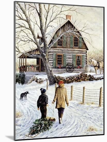 Bringing Home the Tree-Kevin Dodds-Mounted Giclee Print