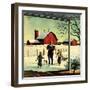 "Bringing in Firewood,"January 1, 1948-Francesco Delle Donne-Framed Premium Giclee Print